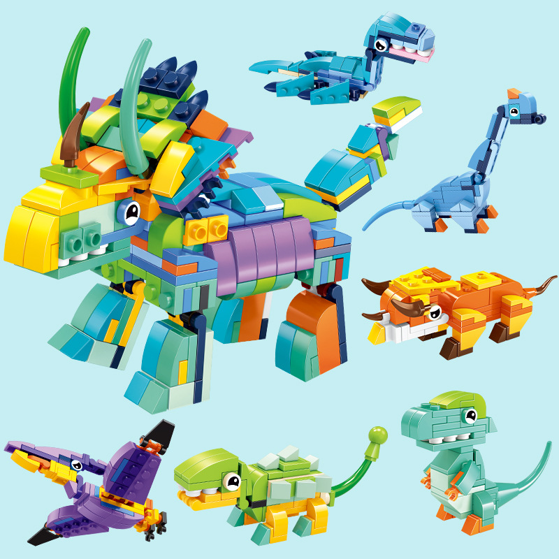 小铭星积木兼容乐高儿童益智拼装恐龙动物模型玩具男孩拼插霸王龙