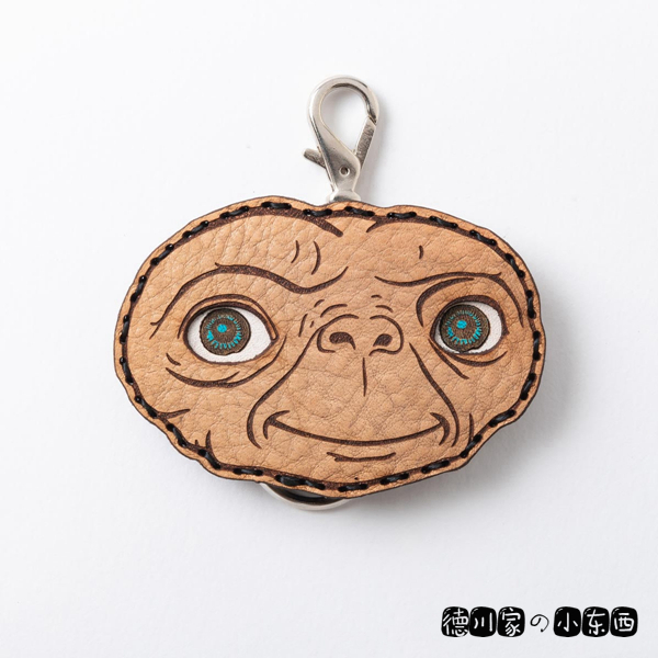 日本代购 OJAGA DESIGN 联名 E.T.外星人 头像 牛皮 钥匙扣 挂件