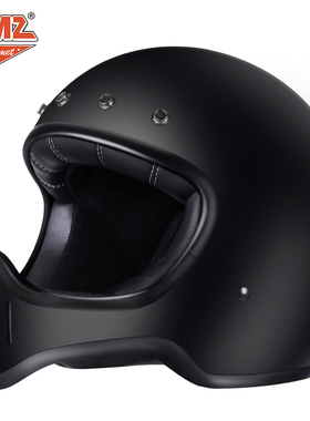 AMZ摩托车头盔男女重机车复古夏季全覆式玻璃钢个性酷四季全盔