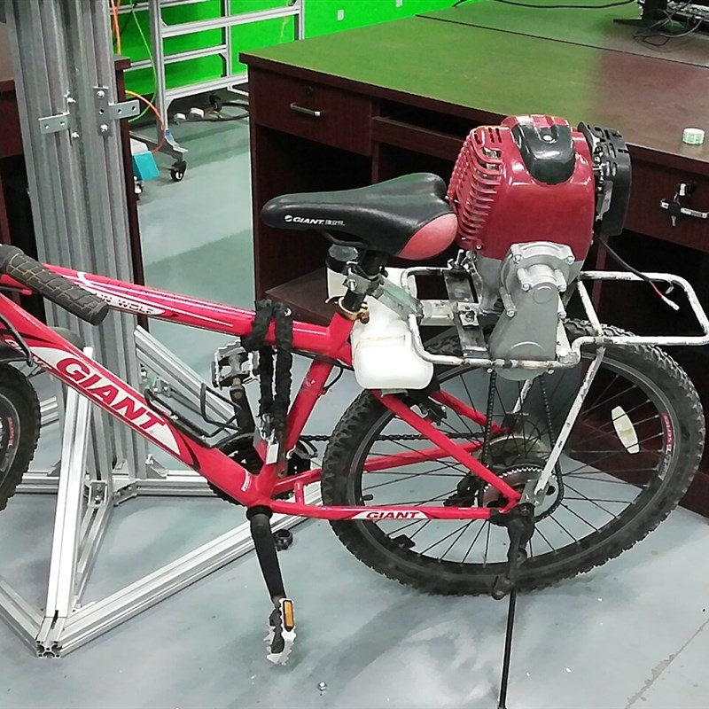 小跑摩托车4四冲程发动机 改装自行车49CC汽油机带链盘 链条套件