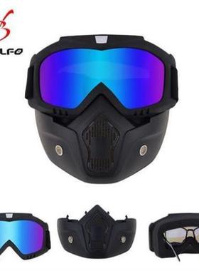 风沙复古摩托车面罩眼镜骑行镜新款太阳镜滑雪哈雷风镜赛事防