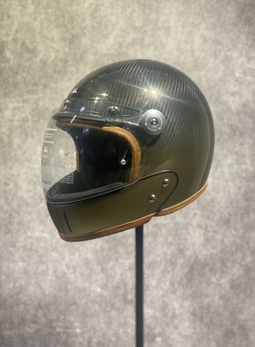碳金渐变VELDT头盔国标3c认证安全帽四季复古头盔电瓶摩托车半盔