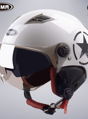 野马3C认证电动车头盔男女冬季半盔四季通用电瓶车安全盔摩托车帽