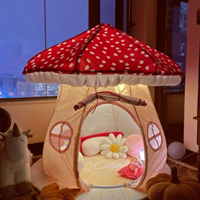 现货速发微博同款蘑菇房儿童室内帐篷摄影道具男女孩公主网红卧室