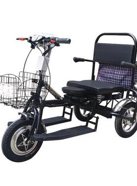 新款家用小型中老年人电动三轮车折叠48残疾人成人代步三轮车