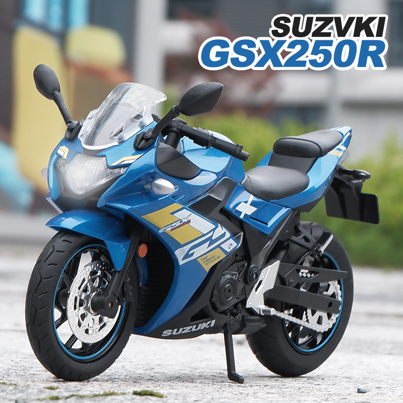 1:12铃木GSX250R摩托车模型仿真合金机车男孩礼物摆件儿童玩具车