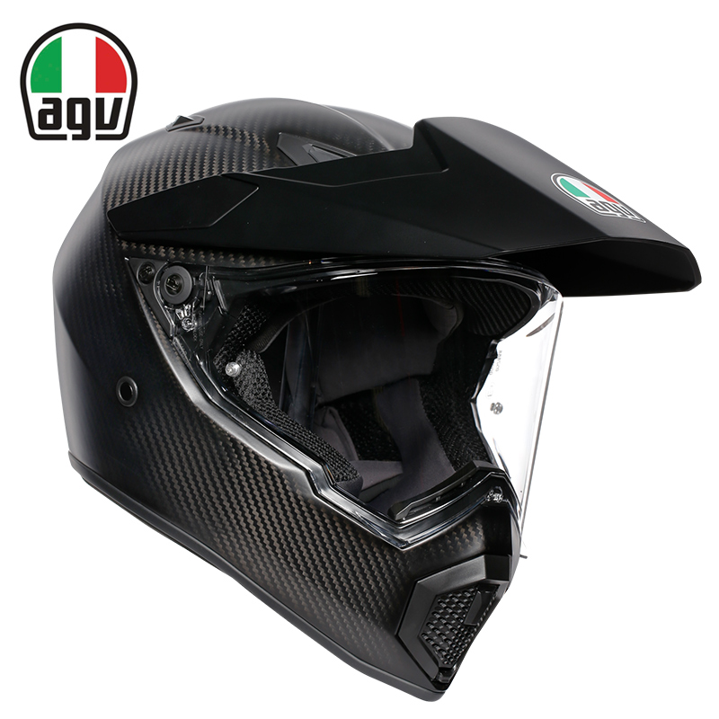 AGV AX9碳钎维机车越野头盔防雾全覆式男女摩托车跑盔拉力盔四季