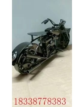复古大号哈雷铁艺摩托车模型摆件  创意手工金属摩托车 旅游景区