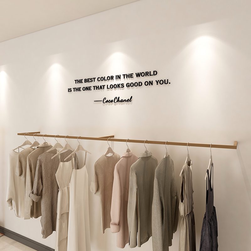 女服装店空白形象墙壁面上装饰品立体字母墙贴简约风创意广告定做