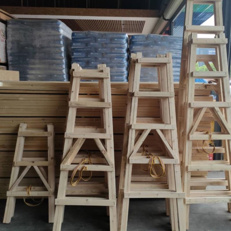 多功能木头梯子工地家用折叠木制架梯木工楼梯木质伸缩水电装修