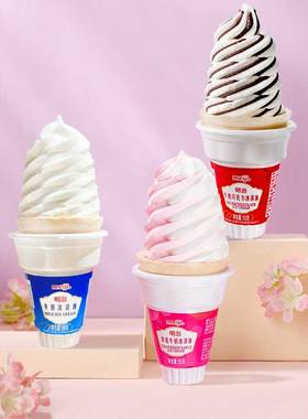 24年新货 12支明治火炬大头甜筒冰淇淋 草莓牛奶巧克力雪糕冰激凌