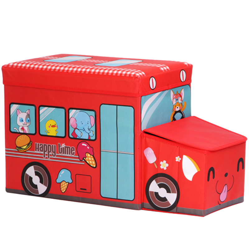 卡通收纳箱储物盒儿童玩具宝宝书本衣物火车头车厢可坐人收纳凳