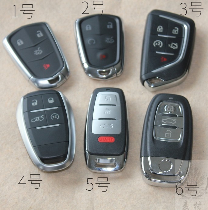 订制几十种汽车智能遥控钥匙 带防盗芯片  带遥控电路板 电池