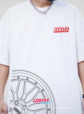 BBS短袖LM锻造轮毂主题国锻885绘画服饰改装车圆领赛车文化t恤