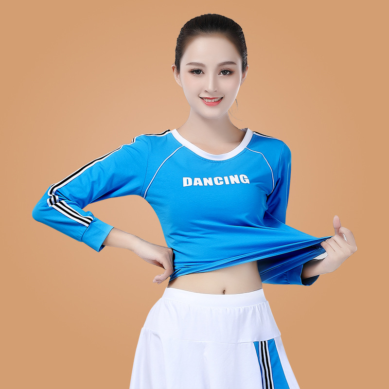 杨丽萍广场舞服装新款长短袖上衣秋夏季纯棉鬼步舞运动跳舞舞蹈服