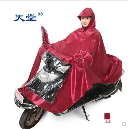 天堂J210单人雨衣电动车牛津布加大加厚摩托车男女成人户外雨披