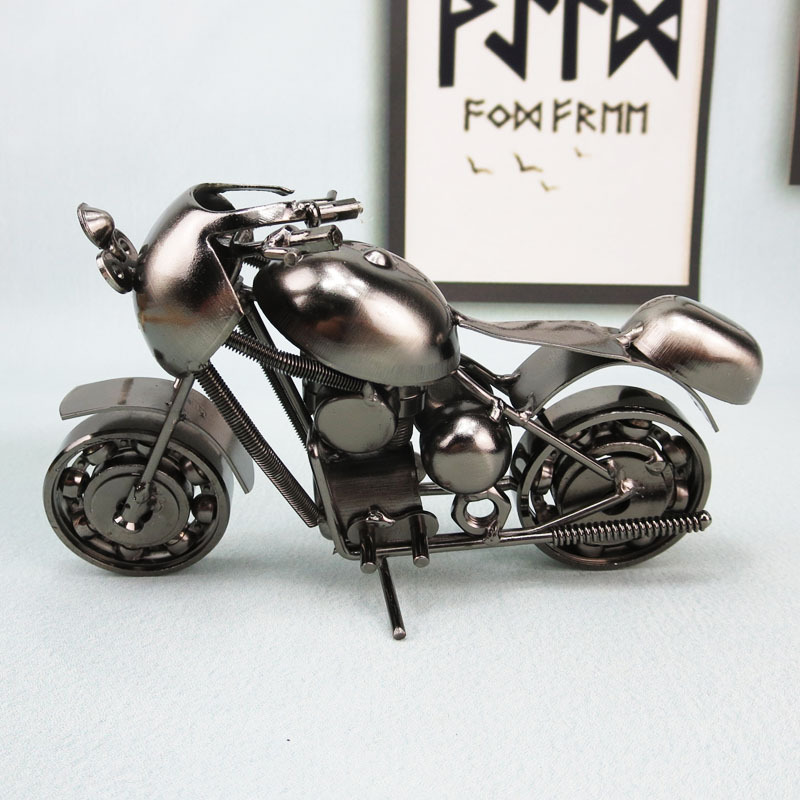 视频背景装饰艺术礼品摆件比例金属模型机械朋克风哈雷摩托车系列