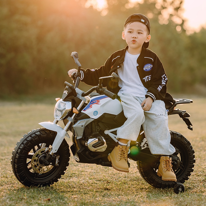 新款儿童电动摩托车宝宝玩具车山地越野男孩女孩可坐人双人可坐
