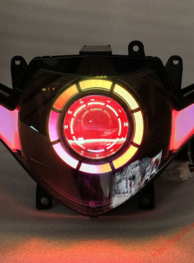 适用于铃木GSX250r改装升级天使眼大灯总成配件摩托车LED双光透镜