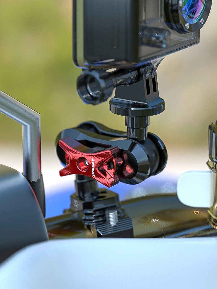 适用GoPro运动相机支架摩托车骑行装备小蚁大疆360拍摄车把固定架