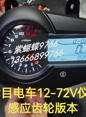 林海劲战四代目电喷摩托车液晶仪表上盖里程码表感应齿轮油改电车