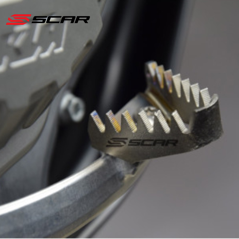 法国scar越野摩托车后刹车杆头加大钛合金刹车杆头子轻量化高强度
