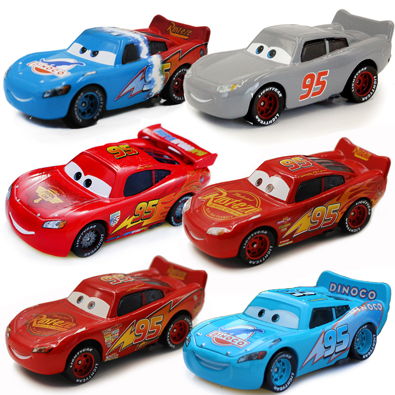 汽车总动员95号恐龙双色灰色麦昆一三赛车合金儿童玩具车模型
