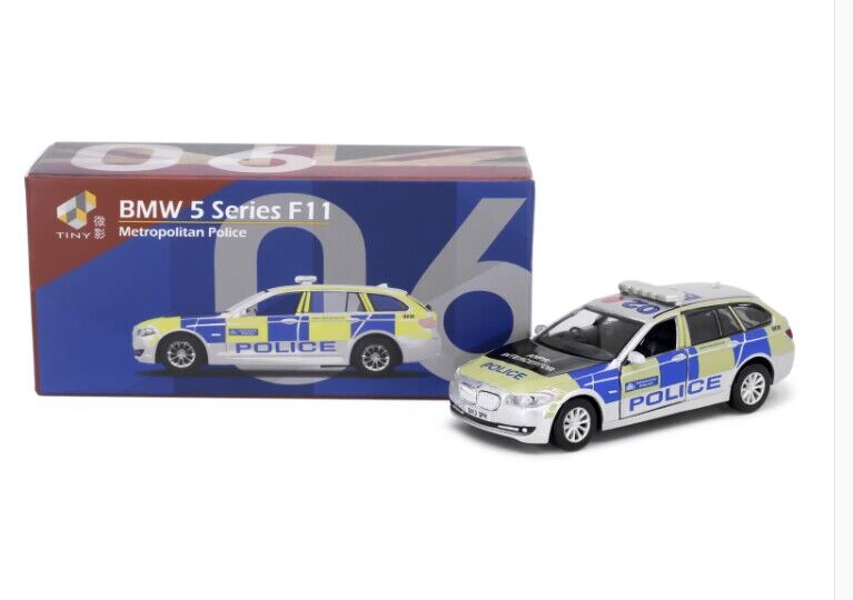 Tiny微影1:64  UK6 宝马BMW 5系 F11英国警察警车 合金车模