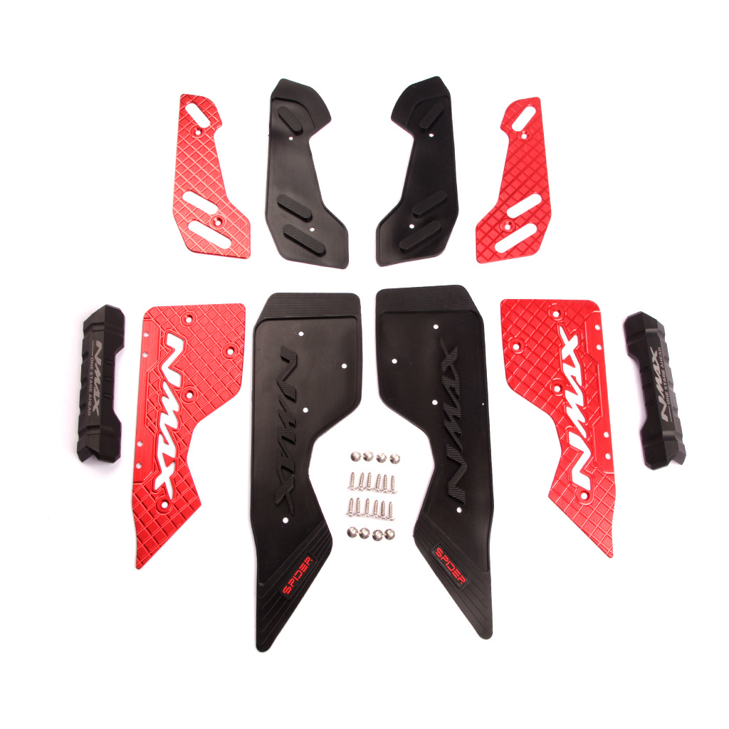 适用雅马哈nmax155 20-23改装脚踏CNC铝合金踏板 TCS通用防滑脚垫