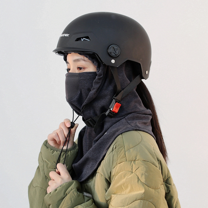 露马尾护耳包头套帽电动车头盔内衬冬天骑行摩托防风透气滑雪面罩