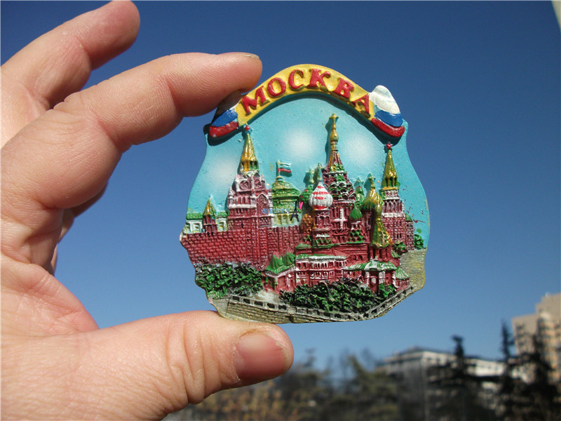 俄罗斯当地购买冰箱贴 俄罗斯 莫斯科圣瓦西里大教堂 红场洋葱头