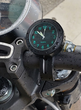 防水摩托自行车电子表电动车载时钟时间表电子钟粘贴式迷你数字薄