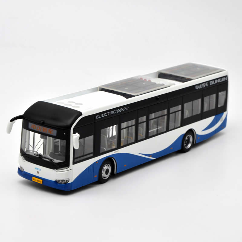 原厂 1:50 上海浦东申沃客车IEV12米纯电动 合金静态巴士公交模型