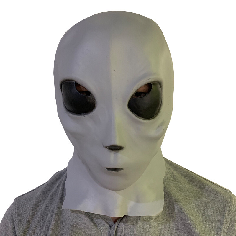 厂家现货外星人乳胶面具头套UFO科幻电影主题搞怪面具舞台道具