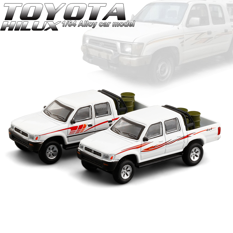 JKM 丰田海拉克斯皮卡合金汽车模型1/64减震玩具汽车摆设收藏车模