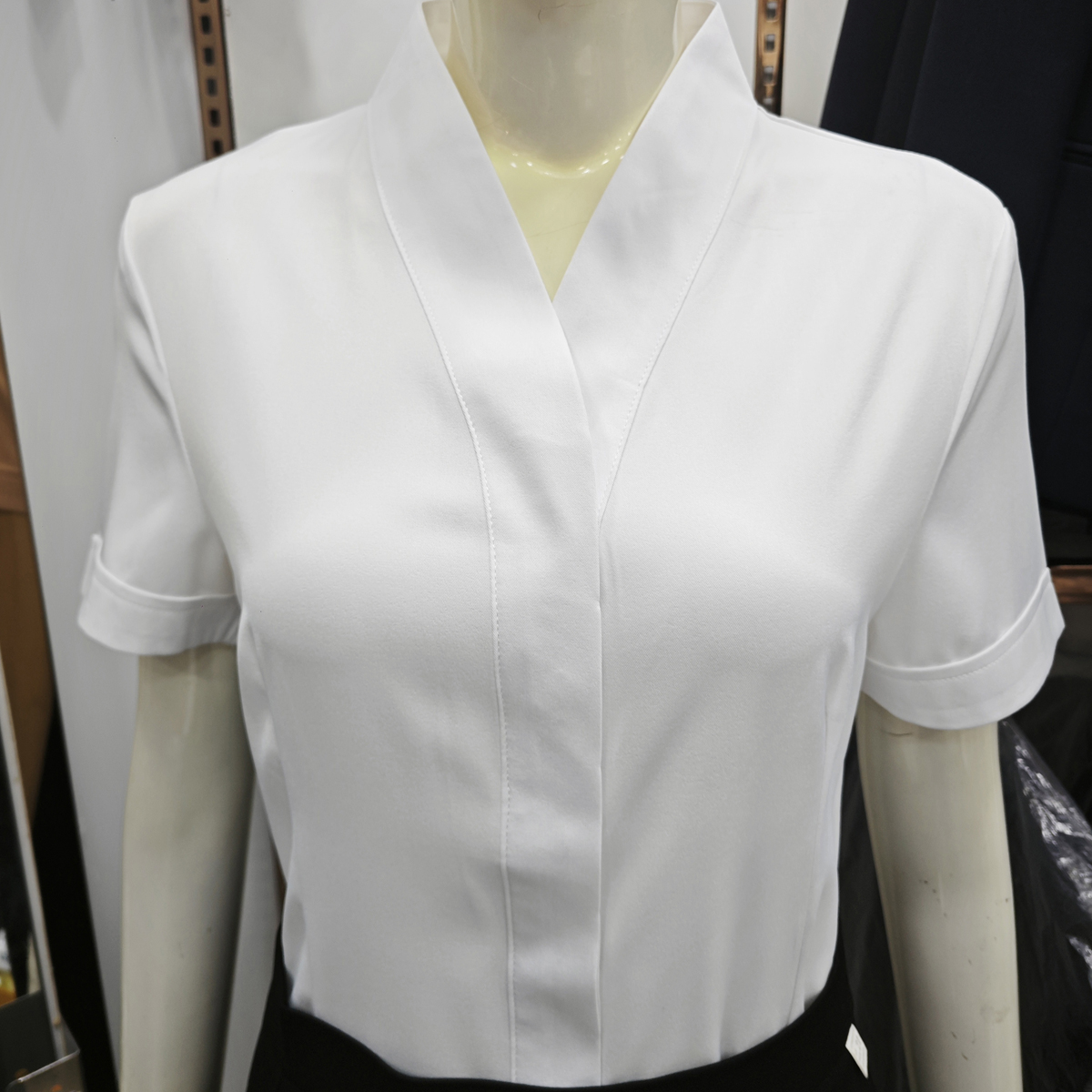 职业装白衬衫女士夏短袖工作服空乘正装衬衣气质上衣接待工装商务