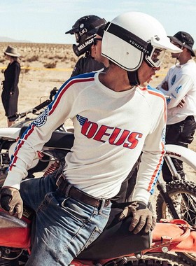 2023夏季DEUS欧美复古长袖越野摩托车服透气速干赛车服摩旅速降服