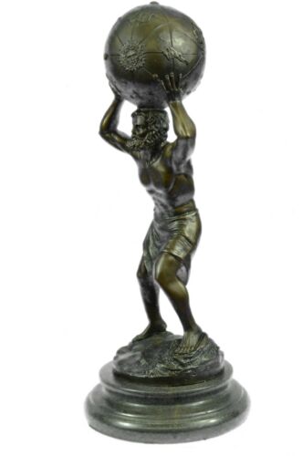 代购 阿特拉斯举起天球艺术古铜色雕塑青铜雕像客厅摆件装饰古董