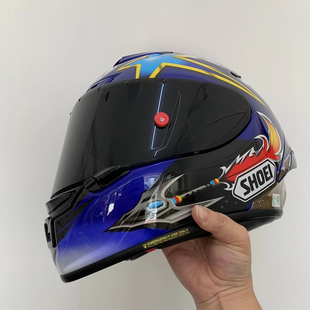 SHOEI X14 Z7 GT AIR 摩托车头盔 镜片 上的红色 竞技扣