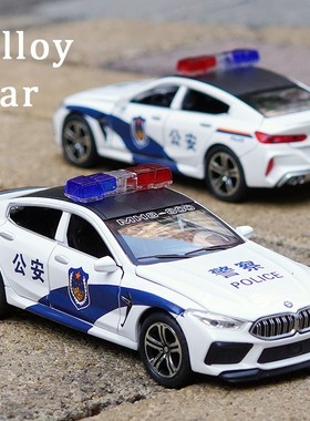 儿童警车玩具车模型合金小汽车男孩3岁2警察车4回力2024新款爆款