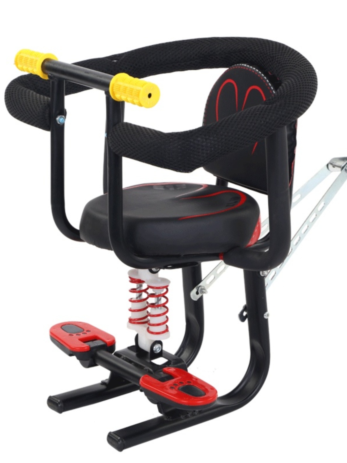 车儿童座椅装f可改减震迷你加固脚踏简易骑车升降双管摩托有免