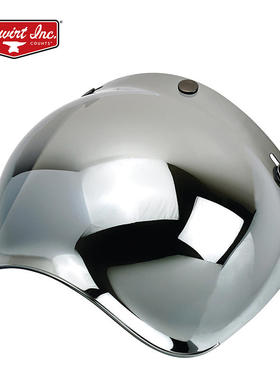 头盔泡泡镜复古盔三扣式前挡风镜片摩托车半盔面罩防风通用护目镜