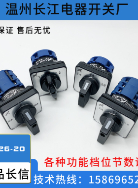 LW26-20转换开关电压电流温州长江电器长信可定做说明功能要求