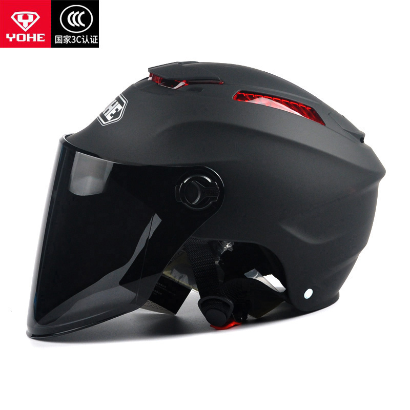 国标3C认证永恒头盔助力电动车摩托车半盔男女夏季防晒轻便安全帽