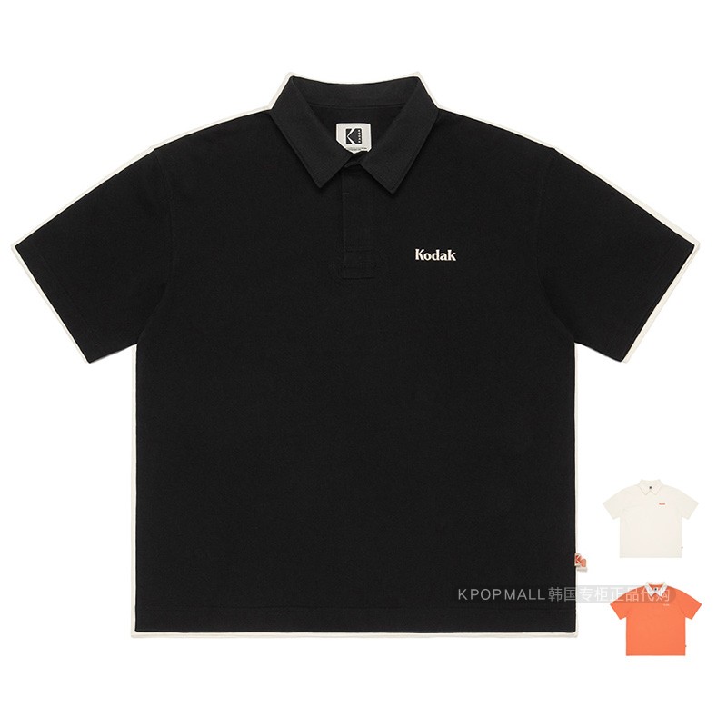 韩国正品代购KODAK 23新夏款男女柯达标志Trip自然染色短袖Polo衫