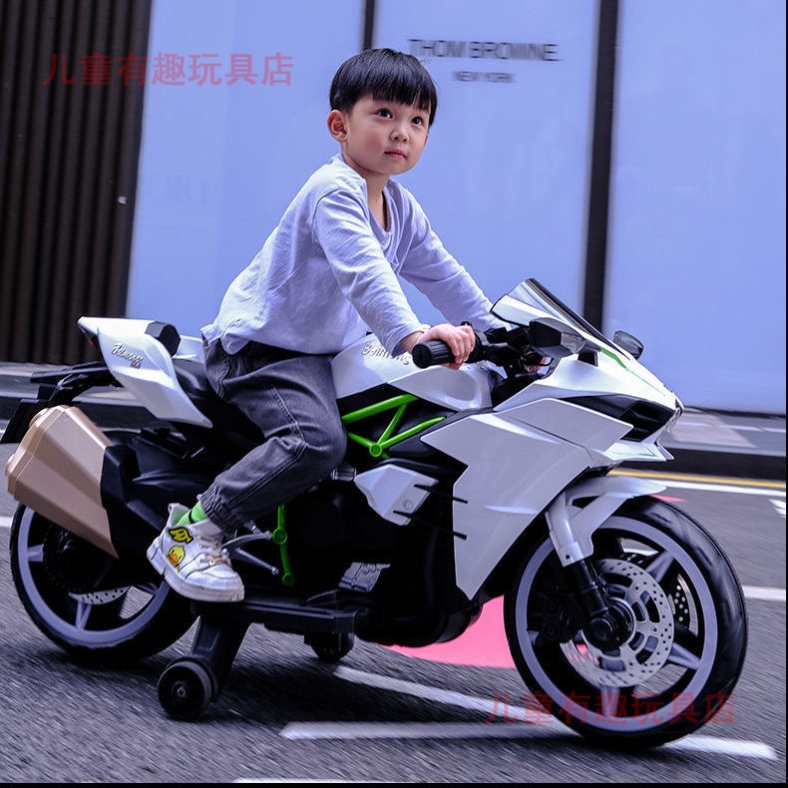 儿童电动摩托车8岁以上大号双人宝宝男孩三轮车可座充电5/9岁