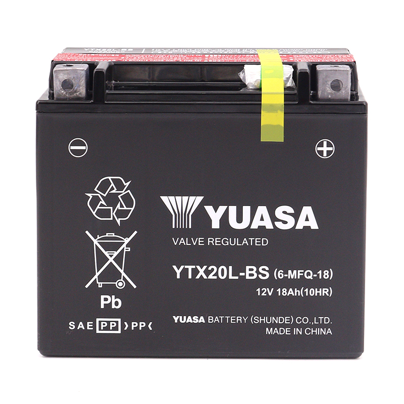 YUASA汤浅摩托车电瓶12V18AH免维护YTX20L-BS宝马庞巴迪干电池