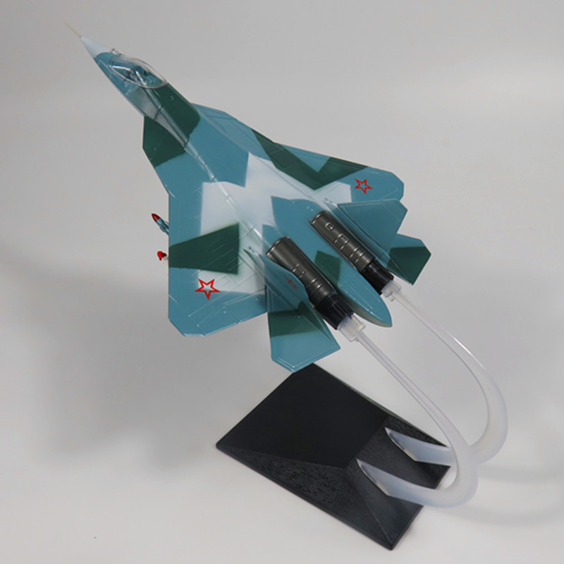 特价仿真静态塑料飞机模型俄罗斯T50战斗机模型 军人礼品家居摆件