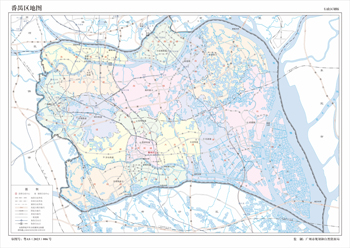 广州市番禺区地图行政区划地形图交通水系流域旅游铁路地形打印2