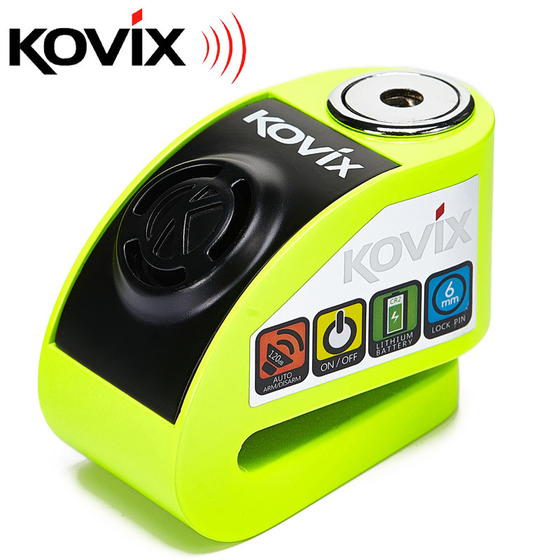 KOVIX摩托车锁防盗锁碟刹锁防水 踏板车电动车机车智能自动报警锁